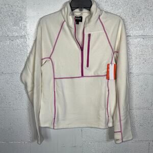 Bass Outdoor Women's Half-Zip Long-Sleeve Fleece - Gardenia white Medium $60